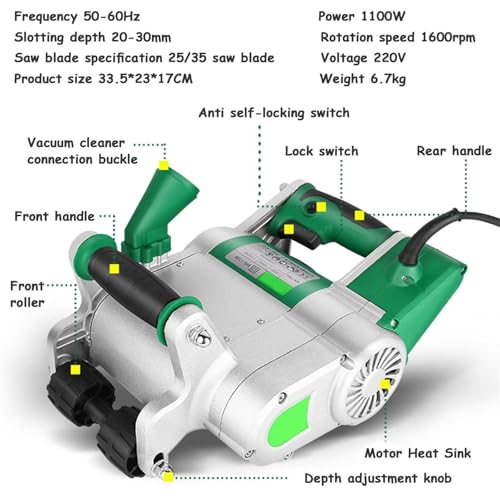Machine de découpe de mur en béton 110V idéale pour installer les circuits électriques