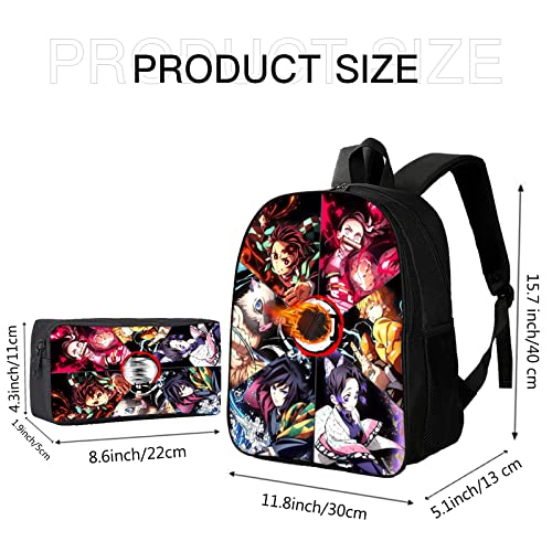 Urrncir Anime Backpack With Pencil Case High Capacity Multifunction Lightweight Casual Anime Backpacks #TOP1