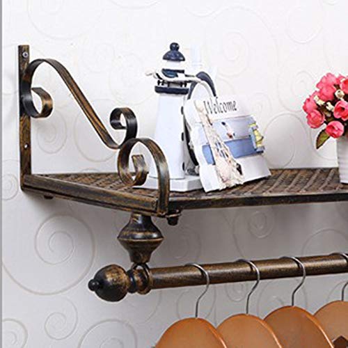 Soporte de ropa de polo para la pared perchero metálico para ahorrar espacio 5
