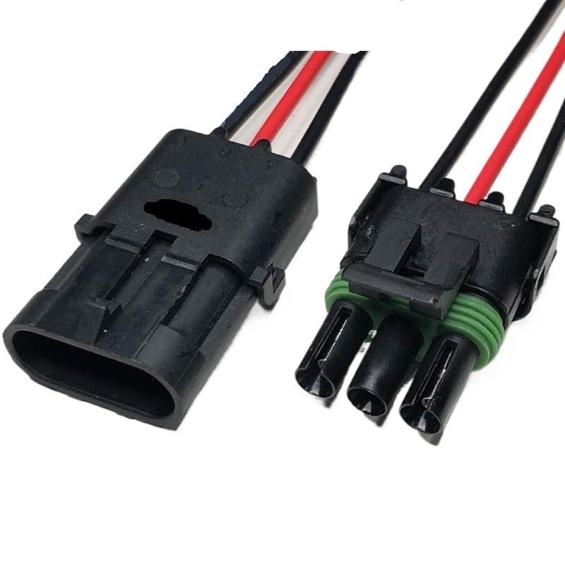 Dj3021y-2.5 Automobile Harness Sealed Connector 1p2p3p4p6p Motorcycle Cable Butt Joint Plug Wire Length 15cm(3p Strip line,1sets)