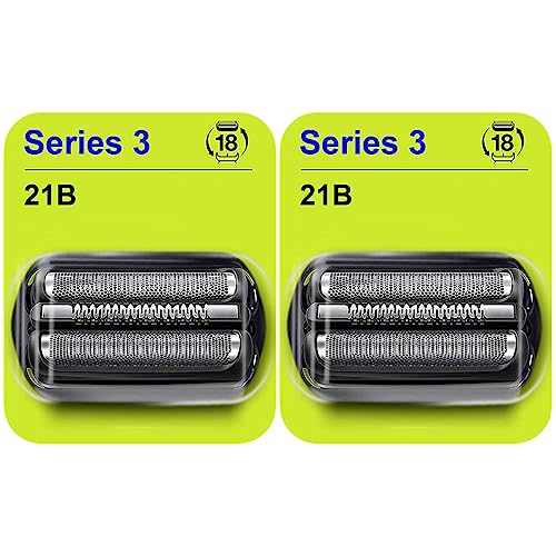 �V���[�Y3 �����p�w�b�h �u���E�� �d�C�V�F�[�o�[ -21B- Braun Electric Razors 300s 310s 3010BT �ɑΉ� (2�p�b�N)