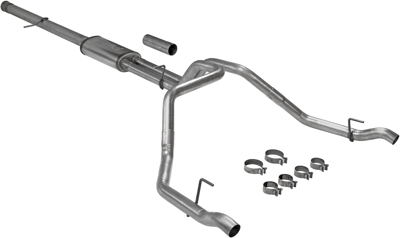 Flowmaster 717890 FlowFX Cat-Back Exhaust Kit 3.5 Inch Dual 2.5 Inch Tailpipes 409 Stainless Steel Compatible with 2019-2023 Chevy Silverado GMC Sierra 1500 6.2L 2/4WD and all Wheelbases