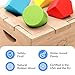 Bimi Boo Wooden Shape Sorter Toy for Babies - Classic Montessori Shape Sorter with Noise-Reducing Silicone Pad - Perfect Sorting Toy for Toddlers (8 Various Blocks, 1 Box, 1 Silicone Pad)