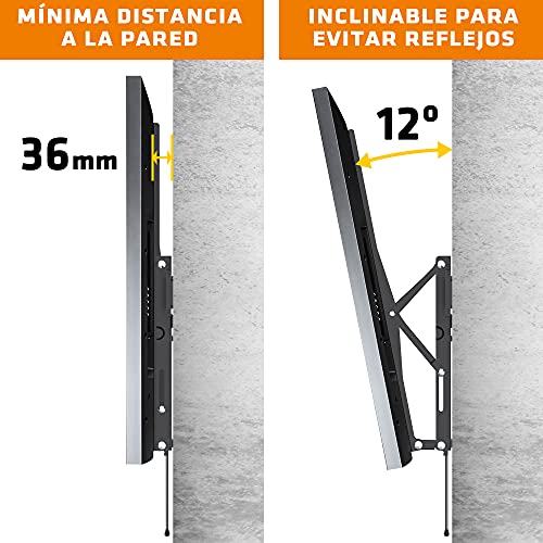 Engel LUNIXTILT AC0571E Soporte TV Inclinable 32-65” 35kg VESA 600x400 Ultra Delgado 30mm Bloqueo Automático Nivel Magnético Acero Reforzado Instalación Fácil - imagen 3