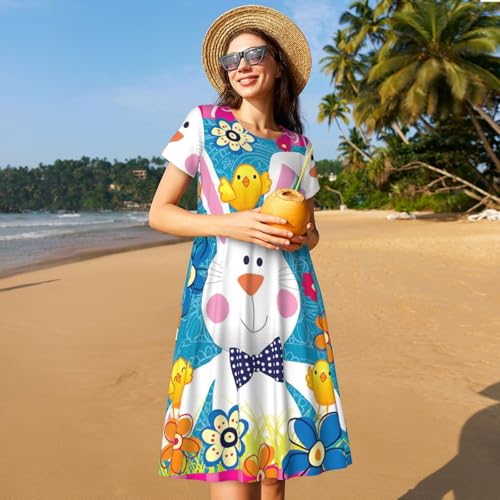 Robe décontractée avec poches pour silhouette fluide en été - 7