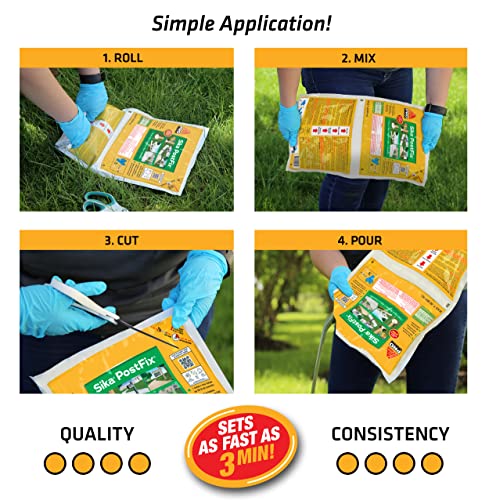Sika Postfix Fence Post Mix, Mix-In-The-Bag Expanding Foam For Supporting Non-Structural Posts, Fence, Mailbox, And Sign Posts #TOP7