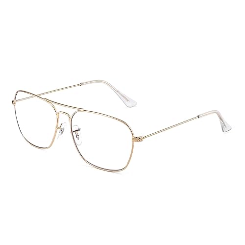 JM Aviator Blue Light Blocking Computer Glasses, Square Eye Protect