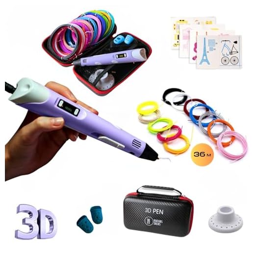 Penna 3d bambini - Matita 3D - Filamento PLA - Schermo LCD - Modelli per la pittura - Temperatura e velocità regolabili -CON BORSA DA TRASPORTO