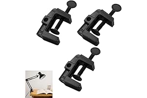 3 Pack Desk Clamp for Adjustable Lamp, Non-Marring Holder for Architect, Gooseneck,...