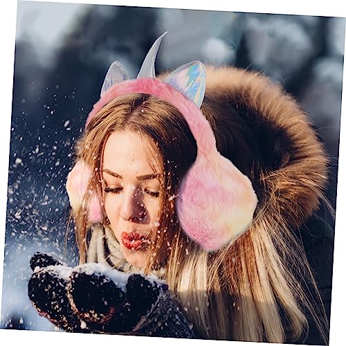 Orejeras de invierno contra el frío GALPADA de unicornio para niñas 5