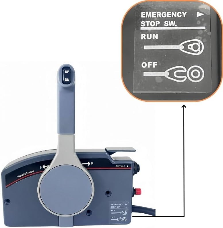 Miniatura 8 de Para Yamaha, caja de control del acelerador fuera de borda 703 montada lateralmente, tira para abrir 703-48272-12