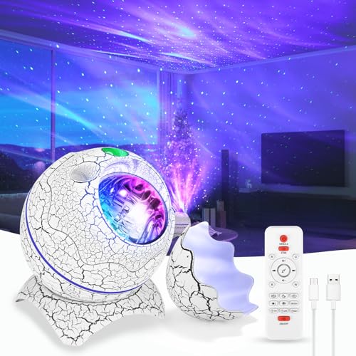 Image of Galaxy Projector Dinosaur Egg Star Light, Bluetooth Speaker Night Light with White Noise, Timer, Remote Control Color Changing Mood Lighting /Gifts Bedroom Decor