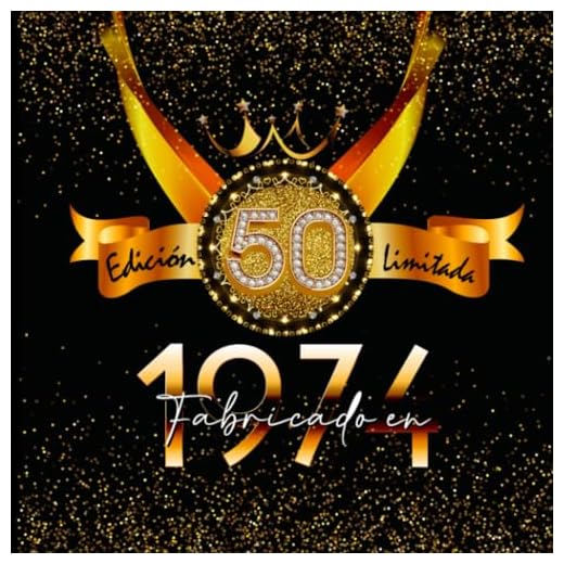 Libro de visitas del 50 cumpleaños, Fabricado en 1974 Vintage: 120 paginas/ 21 cm x 21 cm