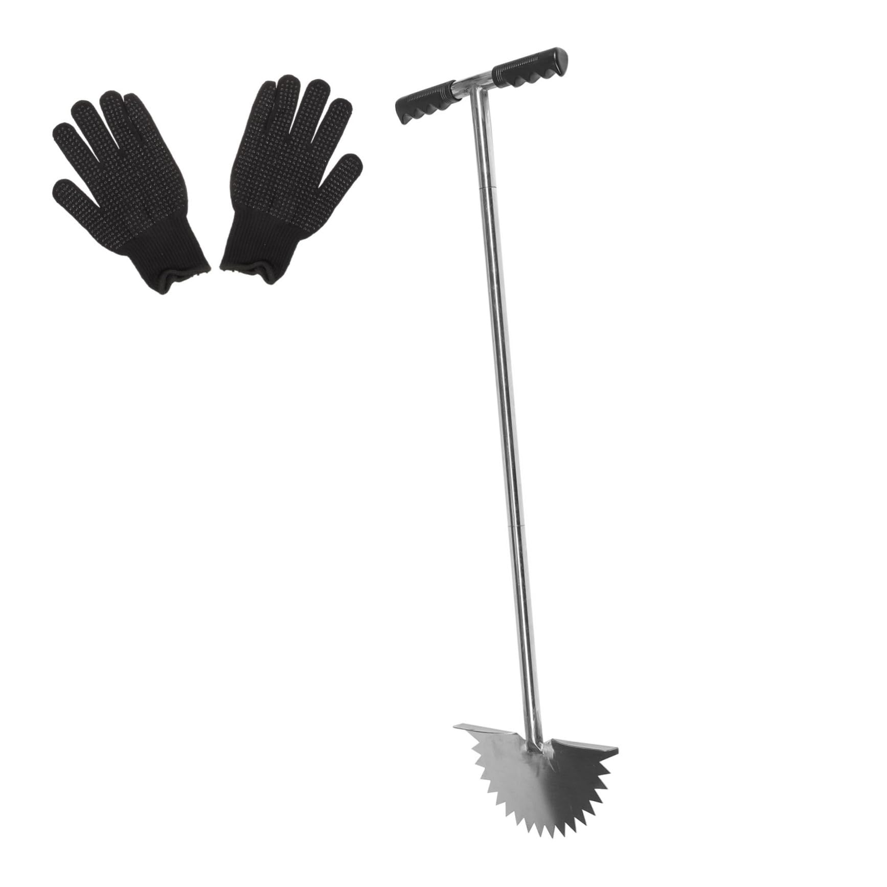Toyvian Bordatore Manuale per Prato Denti Seghettati Attrezzo da Giardinaggio Manico per Bordi Giardino Bordatore per Resistente in Acciaio Inox