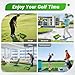 Golf Hitting Mats Training Equipment, Golf Practice Mat with Instant Swing Path Feedback, 3 Replaceable Golf Training Mats with No-Slip Heavy Duty Rubber Base