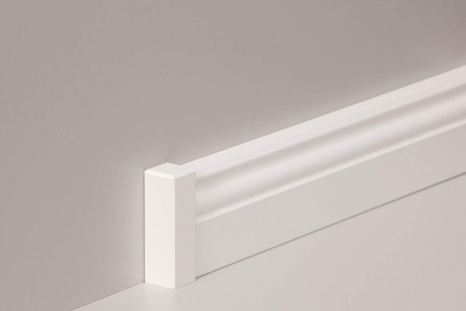 KGM Listwa Przypodłogowa Berliner Profil Altberliński – Listwa Berliner – Biała Folia MDF Listwa Podłogowa – Wymiary: 2400 x 19 x 60 mm – 10 Sztuk