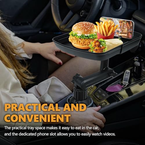Bandeja portavasos para carro, ajustable 360° miniatura 5