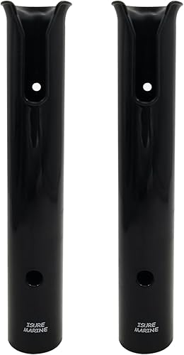 Vista 3 de ISURE MARINE Soporte para caña de pescar con abrazadera de montaje en pared para barco, montaje lateral, portaherramientas, tubos de enlace