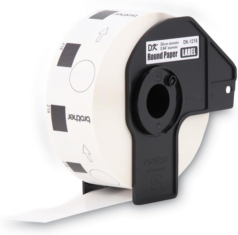 DK1218 1IN Round Paper Label for QL-500 QL-550 QL-650TD