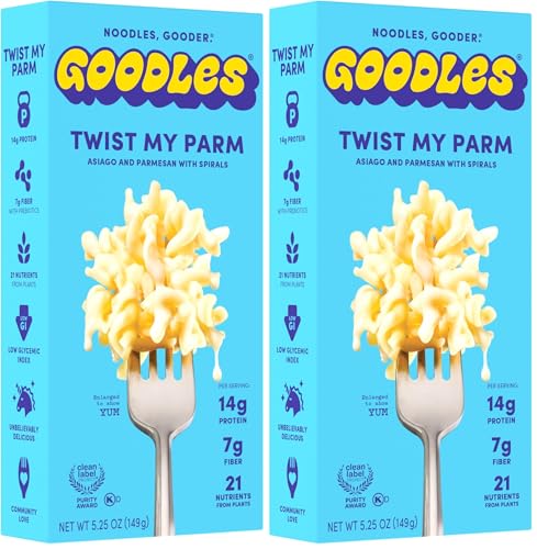 Goodles Twist My Parm Asiago and Parmesan with Spirals - Nutrient Packed with Real Cheese,Fiber,Protein,Prebiotics,Plants,& Vegetables | Non-GMO,Organic Ingredients [Twist My Parm,6 oz. ],(Pack of 2) image 3