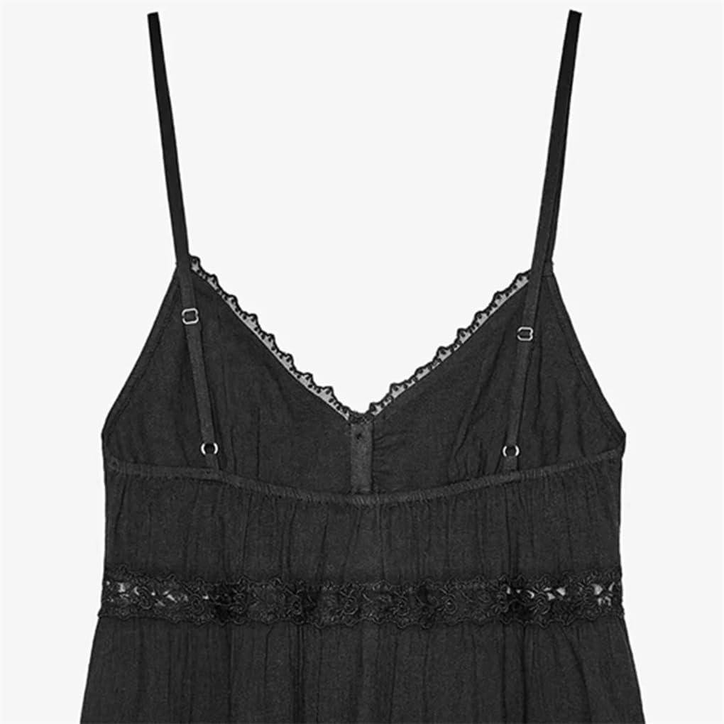 Women's Embroidered Lace Paneled V-Neck Camisole
