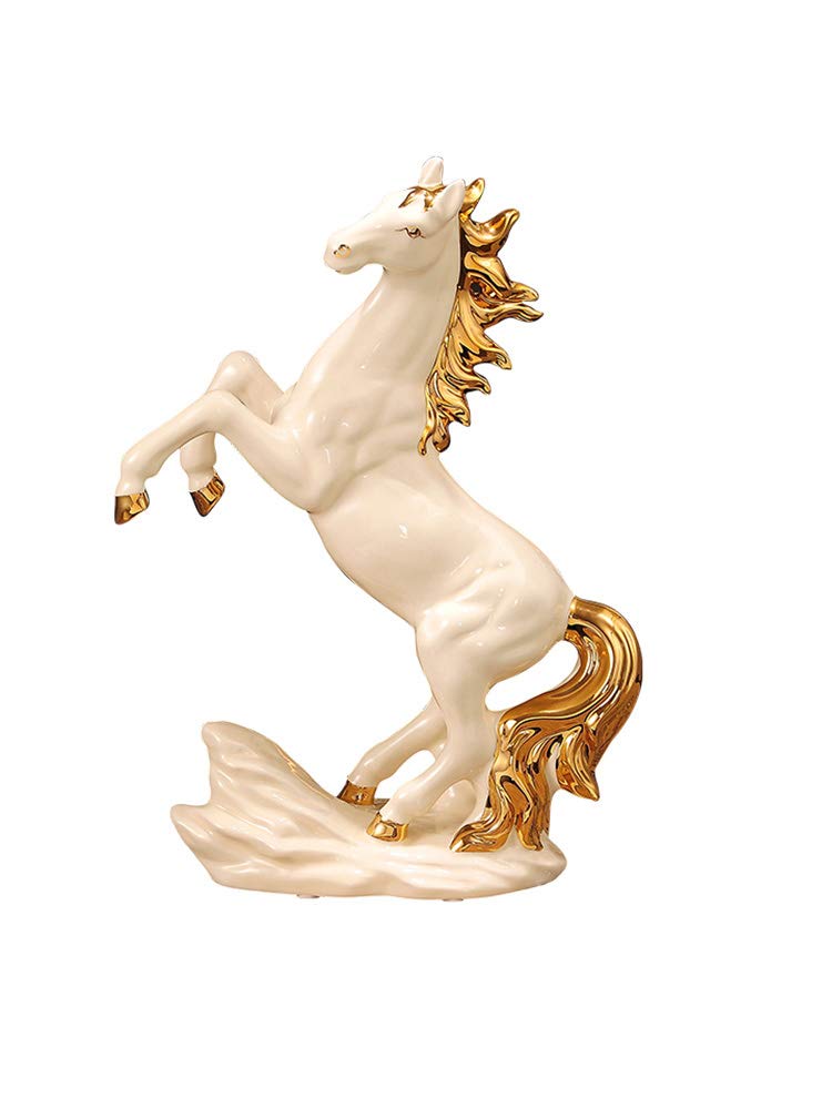 Sculpture de cheval en faïence, le cadeau idéal pour crémaillère et anniversaire
