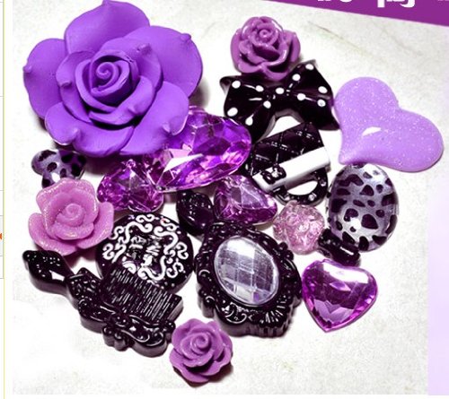 3D Bling Crystal Lady Purple DIY cell Phone iPhone4/4S/5/5s Case - Deco Den Kit