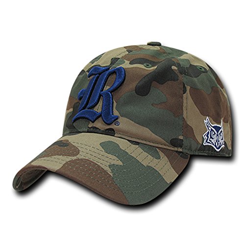 University of Rice Owls Woodland Camo Camouflage Cotton Polo Style Baseball Ball Cap Hat