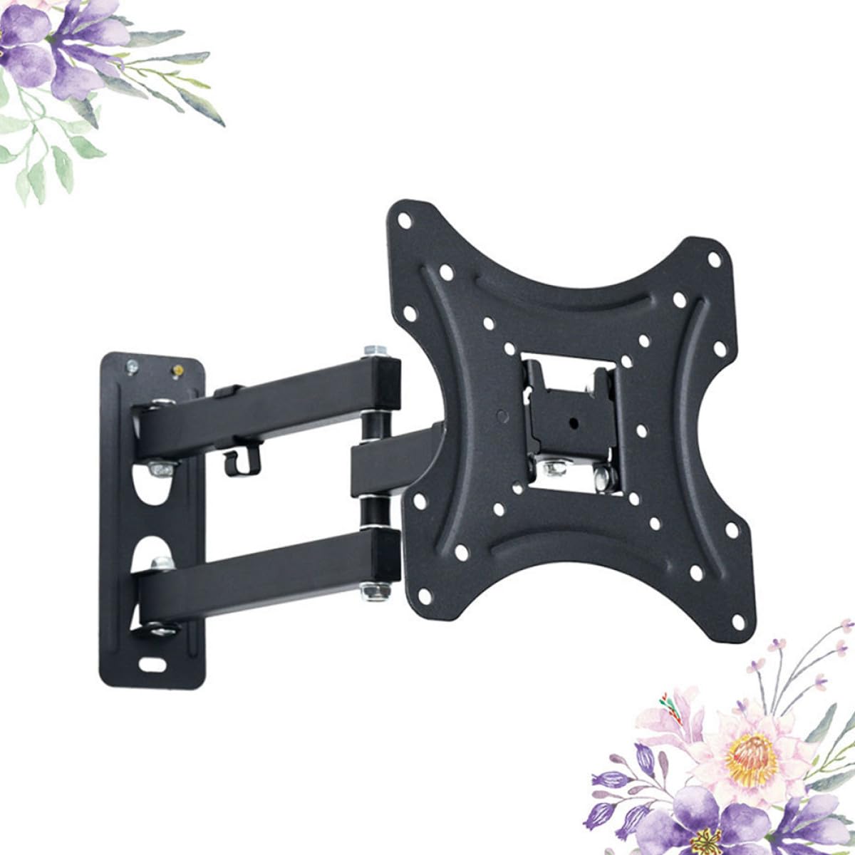 Supporto Parete Tv Lcd Da Supporto Muro Tv Regolabile e Girevole Staffa in Acciaio Compatibile Livella Bolla Per Installazione Facile