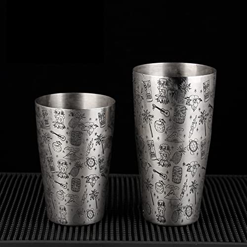 Conjunto de coqueteleiras Boston com 2 peças de aço inoxidável, 510 g e 800 ml, para barman, kits pr