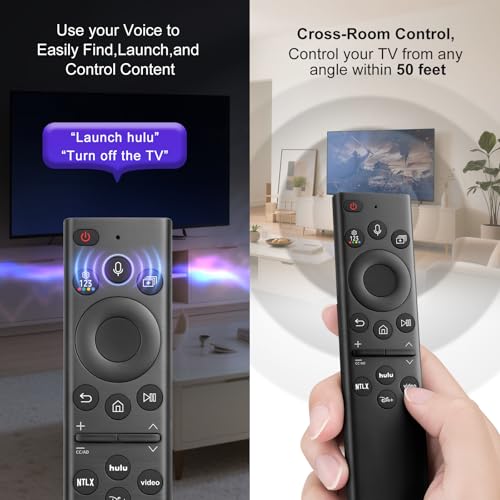 Image of Voice Remote for Samsung-TV-Remote Replacement, Universal for 2019-2024 Samsung Smart TV Remote Control with Voice Control.No Solarcell.2-Year Warranty.