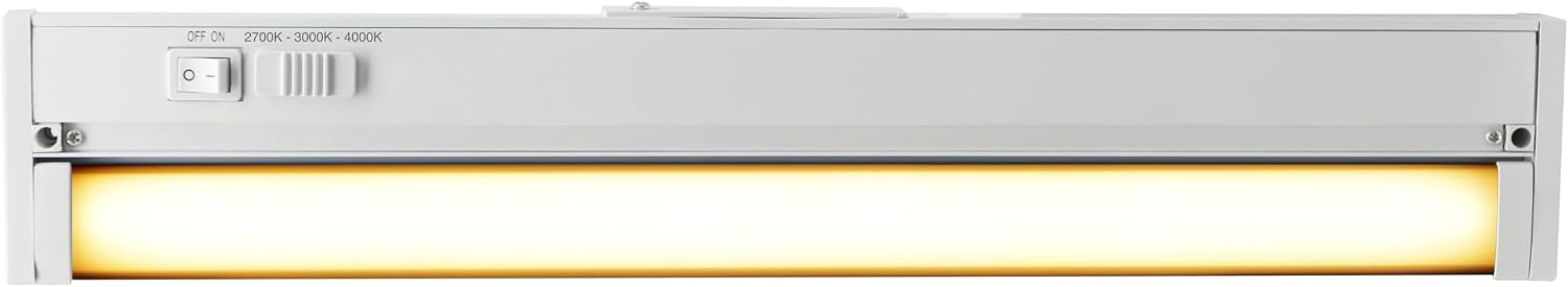 LEDVANCE 18" LED Undercabint Light, 14W, 3 CCT Select 2700/3000/4000K, 80 CRI, Linkable, 1000 LMS, Accessories Included - 1 Pack (62442)