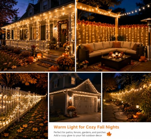 100FT Warm White Christmas String Lights, Outdoor Waterproof LED,Green Wire - image 2