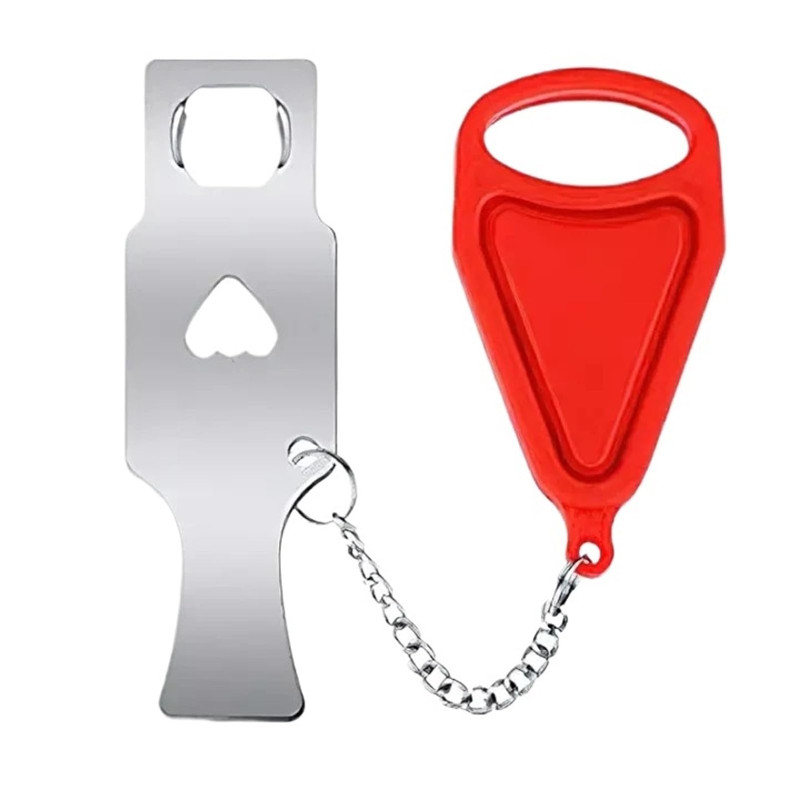 Meytxoa Red Portable Door Lock Portable Door Lock Safety Latch Stopper For Home Room Hotel Anti-Theft Security