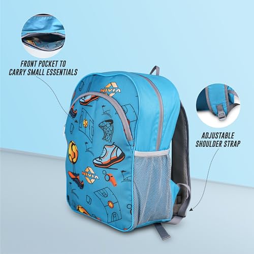 Image of Nivia Multi-Coloured Backpack, 14 LTR Backpack, Fitness & Sports Bag, Carry Gym Accessories, Unisex Gym Bag