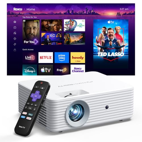 Image of ELEPHAS Roku TV Smart Projector with Wi-Fi and Bluetooth
