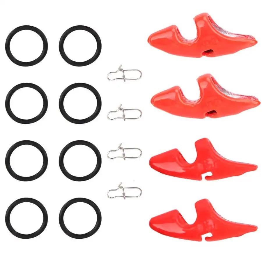 10sets Shrimp Lure Sinker Squid Jig Tip Run Weight Chin Sinker Jig Sinker Head Reliable for Wood Shrimp Prawn Lure Bait