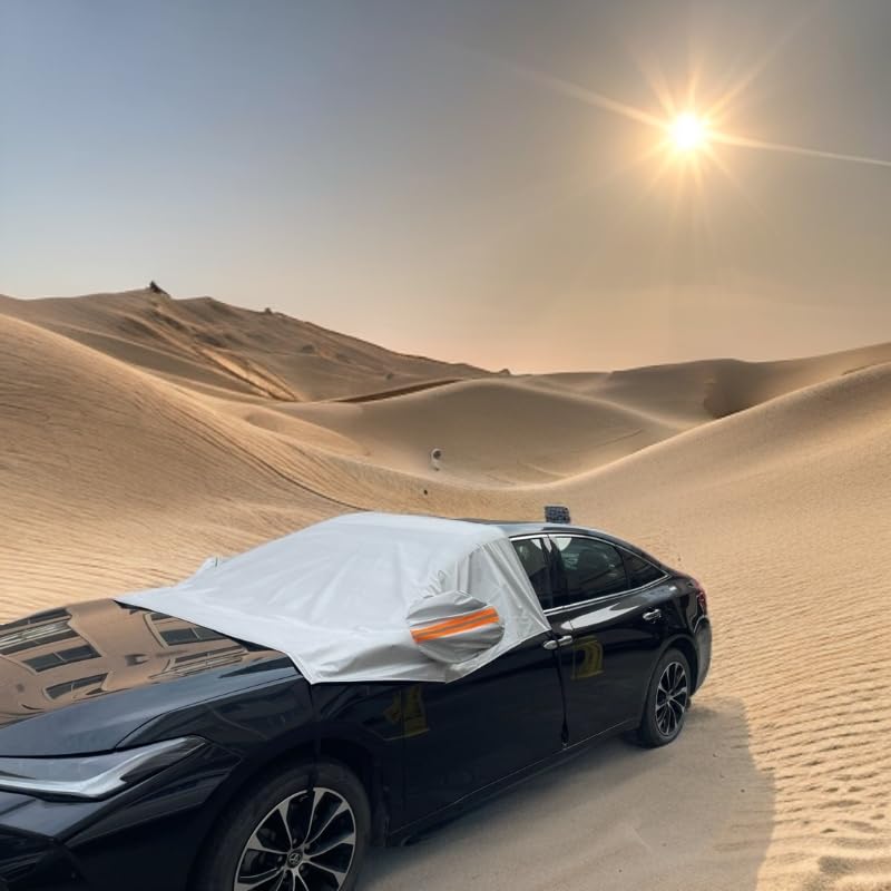 Image of Car Cover for Ice and Snow, Car Windshield Cover with Side Mirror Protectors, Winter Car Accessories for Cars, SUVs, Vans, Windproof and UV Protection