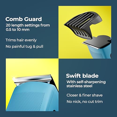 Image of Lifelong Valentine Edition Swift Beard Trimmer for Men| Powerful & Smooth Beard & Hair Trimmer | 60 Minute Run Time | 20 Adjustable Length : 0.5-10 mm| Stainless Steel Sharp Blades|1 Year Warranty