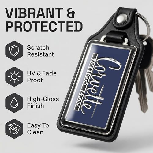 Image of Brotherhood Car Key Chain for Corvette - Classic Models Keychain for Men and Women Gift Key Ring Key Chain