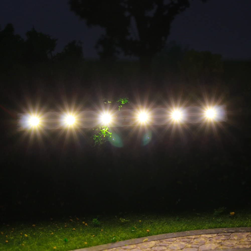 HUAZIZ 6 Pezzi Precablato Bianco Caldo Striscia Led 3528 SMD 12- LED Luce Autoadesiva 12 V ~ 18 V 35CM per il modello treno layout led per modellismo