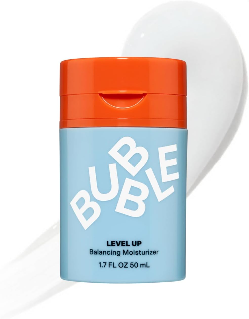 Bubble Skincare Level Up Gel Face Moisturizer for Oily Skin -Travel Size Lightweight Gel Moisturizer, Balancing + Hydrating Face Lotion with Niacinamide + Zinc to Improve Texture + Reduce Shine (50ml)