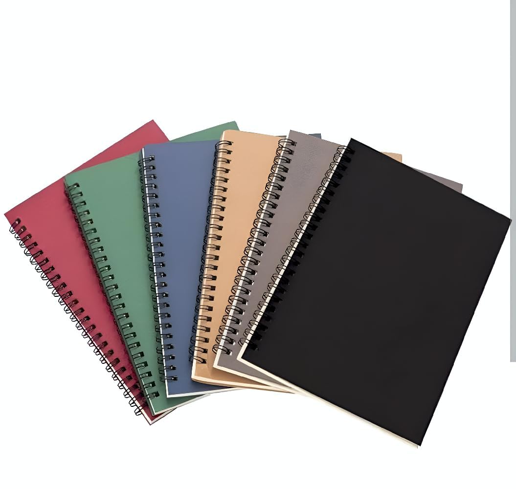 Sky Flying A4 Spiral Notebook – 200 Unruled Pages | 75 GSM Premium Paper | Durable Spiral Binding | Multipurpose Notebook for School, Tuition, Journaling & Drawing (Pack of 6)