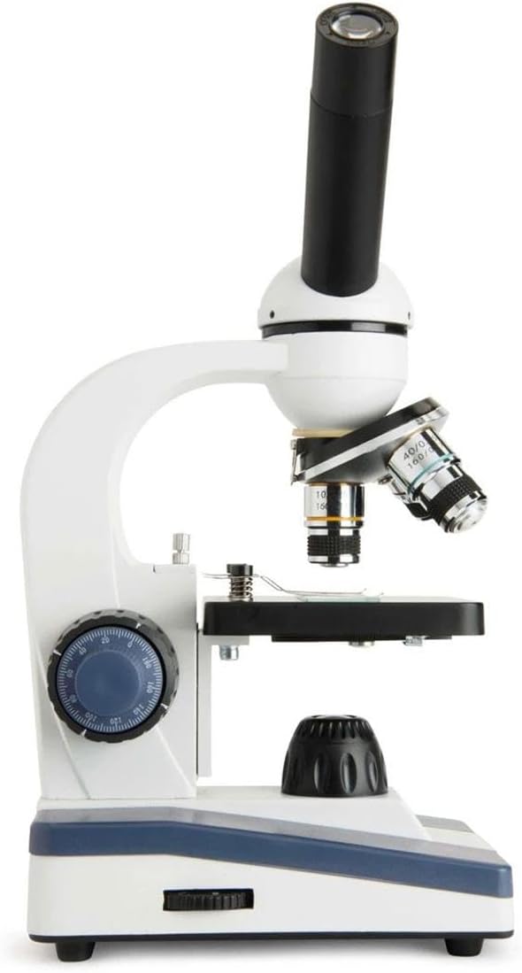 Celestron – Celestron Labs – Monocular Head Compound Microscope – 40-1000x Magnification – Adjustable Mechanical Stage – Includes 2 Eyepieces and 10 Prepared Slides