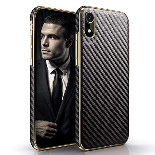 LOHASIC iPhone XR Case, Luxury Thin Slim Fit PU Leather Soft Electroplated Hybrid