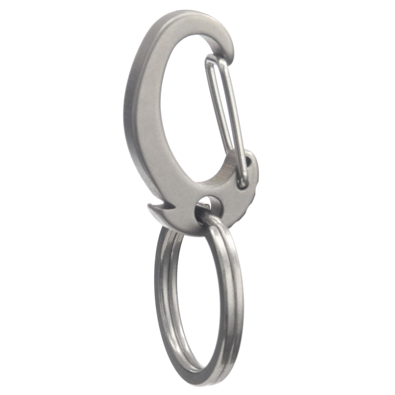 PJYTAC Titanium Carabiner Keychain Clip, Keychain Key Clip with Titanium Key Rings Small Carabiner for Keys Gifts For Dad