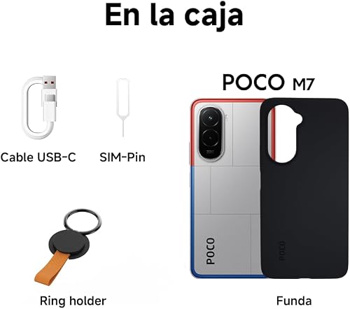 Xiaomi POCO M7, Smartphone 8+256GB, 6.9" FHD+ 144Hz Display, Snapdragon 685, 50MP AI Dual Camera, 7000mAh, Blue, Charger Not Included - 4
