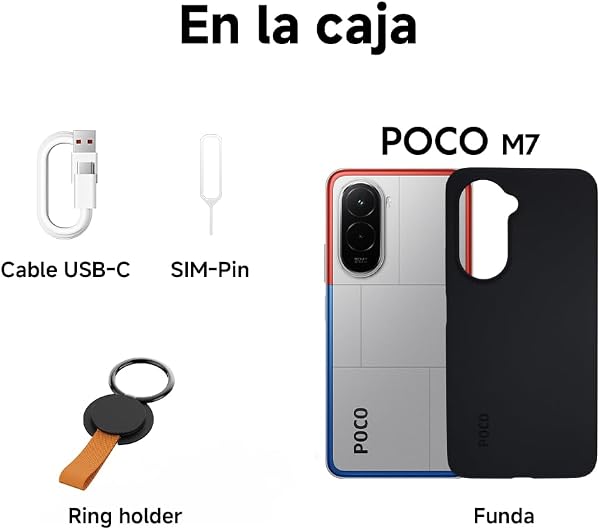 XIAOMI POCO M7 - Smartphone de 8+256GB, Cámara Dual de 50MP con AI, Pantalla inmersiva de 6,9” FHD+, Snapdragon 685, Carga rápida de 33W y Reversible de 18W, Cargador no Incluido, Plata (Versión ES) - 4