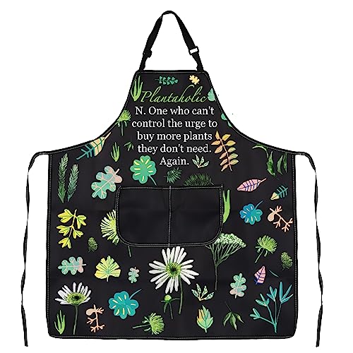 BNQL Gardening Apron With Pockets Plant Apron Plant Lover Gifts Gardening Lover Gifts Gardener Plant Cooking Apron Plantaholic Gift - Image 5