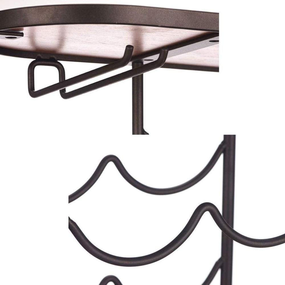 Genérico BotelleroEstante para Copas de Vino, Soporte para Vino de Metal, Estante para Vino apilable, Soporte para Vino, decoración del hogar, Manualidades, Estante para Vino, Puede Contener 6 botell
